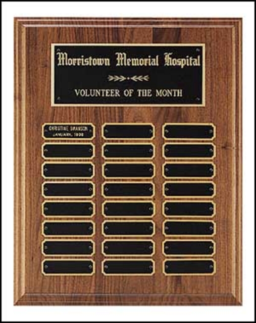 Perpetual Plaque with 24 Corner-Cut Plates (12"x15")
